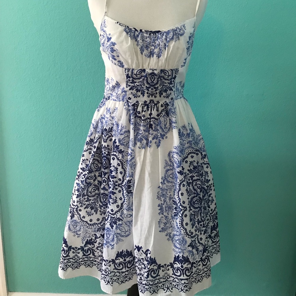 Boston Proper Grecian Print Strappy Dress